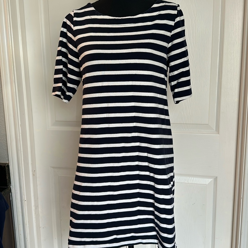 Gap baby blue striped dress
